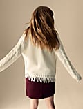 Pure Cotton Fringed Cardigan