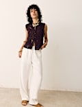 Open Knit Crochet Waistcoat