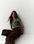 Embellished Cable Knit V-Neck Tabard