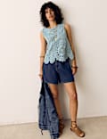 Crochet Look Knitted Vest