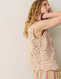 Crochet Look Knitted Vest
