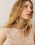 Crochet Look Knitted Vest