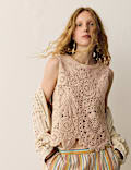 Crochet Look Knitted Vest