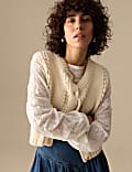 Cotton Rich Knitted Crew Neck Waistcoat