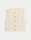 Cotton Rich Knitted Crew Neck Waistcoat