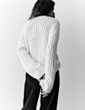 Crew Neck Eyelet Jumper