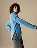 Cotton Rich Textured High Neck Jumper
