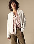 Cotton Rich Ruffle Bomber Jacket