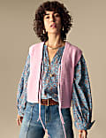 Ribbed Tie Front Tabard with Wool