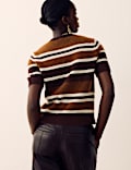 Striped Knitted Top with Mohair