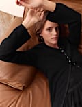 Pointelle Fitted Cardigan