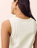 Cotton Rich Tie Side Knitted Tabard