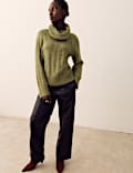Pointelle Roll Neck Jumper