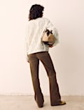 Fringe Detail Relaxed Jumper with Wool
