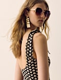 Printed Padded One Shoulder Swimsuit