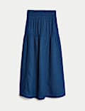 Pure Cotton Midaxi Tiered Skirt