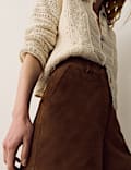 Suede Bermuda Shorts