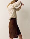 Suede Bermuda Shorts