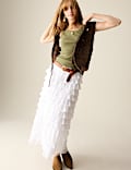 Pure Cotton Ruffle Skirt