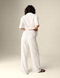 Embroidered Wide Leg Trousers