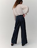 Pure Cotton Cord Wide Leg Trousers