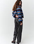 Pantalon coupe barrel 100 % coton côtelé
