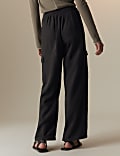 Linen Blend Cargo Trousers