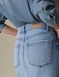 Denim-Maxirock mit Schlitz hinten