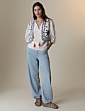 Pure Cotton Parachute Jeans