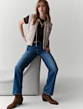 Mid Rise Straight Leg Ankle Grazer Jeans