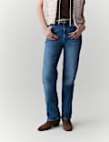Mid Rise Straight Leg Ankle Grazer Jeans
