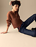 Mid Rise Straight Leg Ankle Grazer Jeans