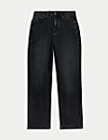 Mid Rise Straight Leg Ankle Grazer Jeans