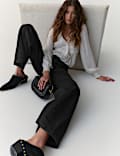 High Waisted Wide Leg Jeans with Lyocell