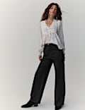 High Waisted Wide Leg Jeans with Lyocell