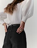 High Waisted Wide Leg Jeans with Lyocell