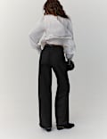 High Waisted Wide Leg Jeans with Lyocell