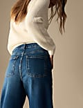 High Waisted Wide Leg Jeans with Lyocell