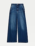 High Waisted Wide Leg Jeans with Lyocell