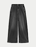 High Waisted Wide Leg Jeans with Lyocell