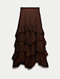 Ruffle Maxi Tiered Skirt