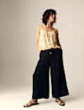 Pure Cotton Wide Leg Culottes
