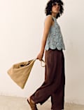 Lyocell Rich Barrel Trousers