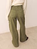 Pure Cotton Cargo Straight Leg Trousers