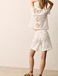 Pure Cotton Embroidered Cutwork Shorts