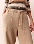 Lyocell Rich Drawstring Straight Leg Trousers