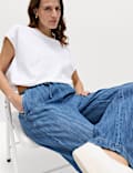 2 Pack Denim Pull On Wide Leg Jeans