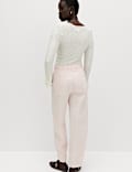 Pantalon coupe barrel en coton