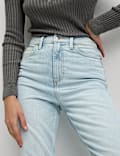 High Waisted Stovepipe Straight Leg Jeans