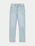 High Waisted Stovepipe Straight Leg Jeans